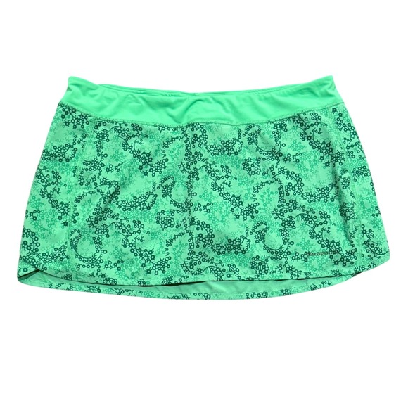 Patagonia Pants - Patagonia Nine Trails Skirt Womens Green‎ Floral Print w/ Built-in Shorts Size L